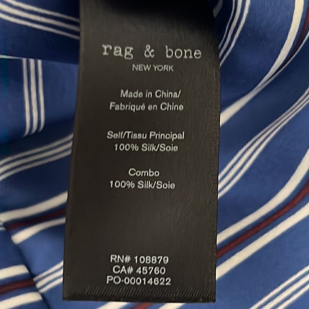 NWT Rag & Bone Felix Striped Silk Jumpsuit 4 - Picture 14 of 16